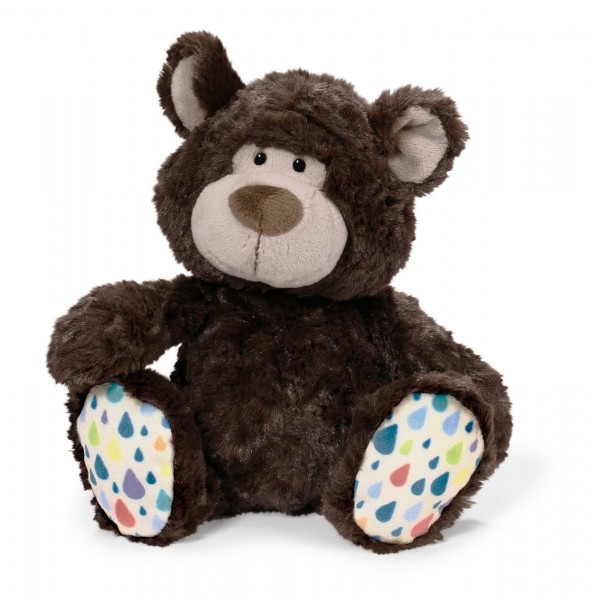 Nici 40479 Classic Bear Bär dunkelbraun mit bunten Füßen Plüsch Kuscheltier 25cm