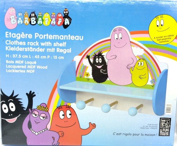 Barbapapa Garderobe - Kleiderablage mit Regal